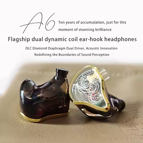 WGZBLON BLON A6 10th Anniversary Edition 10MM+6MM Dual Driver HIFI In-Ear Earphone with High-Purity 