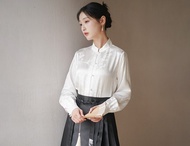 新中式 秋冬織金提花漢元素醋酸上衣/馬面裙