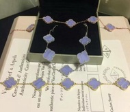 VCA 梵克雅寶五花紫色四葉草手鍊