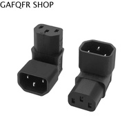 GAFQFR Male To Female IEC 320 Conversion Socket Down UP C14 Male To C13 Female 90 Angled Corner Plug