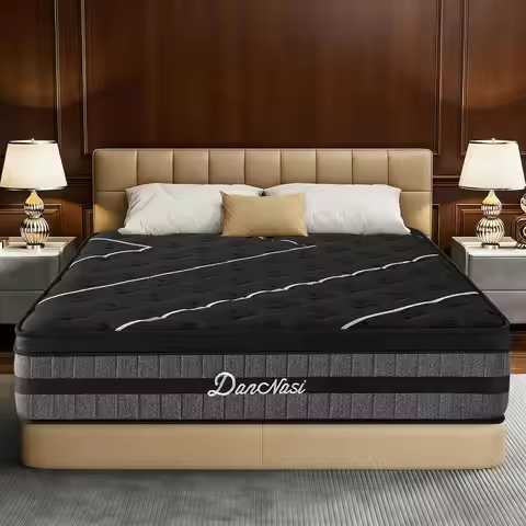 Queen Size Mattress, 12 Inch Queen Mattress Luxury Hybrid 7-Zones Pocket Springs & Cooling Gel Memor