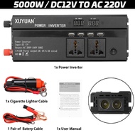5000W Intelligent Digital Display Modified Sine Wave Inverter Black Voltage Transformer Power Conver
