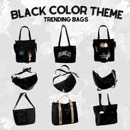 BLACK COLOR THEME KOREAN SHOULDER BAG/BACKPACK/DUMPLING BAG