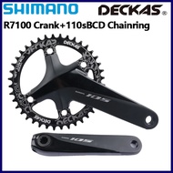 Shimano 105 R7100 Crankset 12 Speed With Deckas 110sBCD Chainring For Road Bicycle Crankset 1x12spee