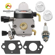 MUNDAUN 9 Pcs/Set Carburetor Kit, with Gasket with Primer Bulb Carburetor Replacement, OEM Equivalen