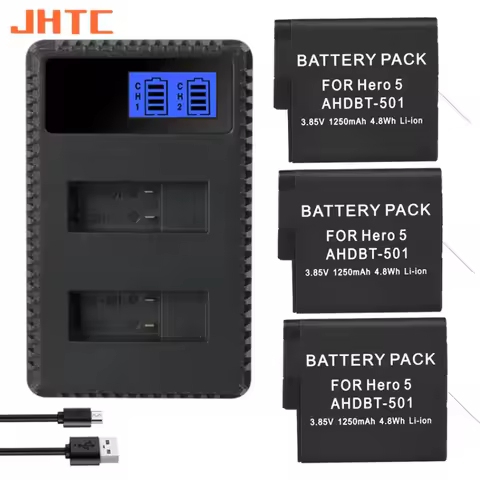 1250mah Battery For Gopro Hero 7 Gopro Hero 6 Gopro Hero 5 Black Cameras Batteries Hero7 Hero6 Hero5