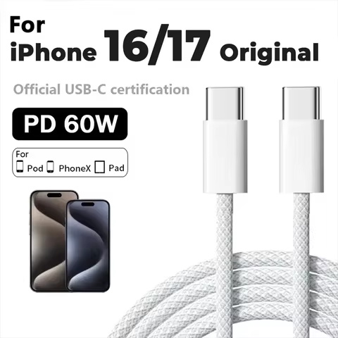 NNBILI PD 60W Fast ChargerType C to USB C Cable For iPhone 16 17 Pro MAX Quick Charging For Samsung 