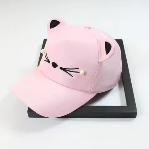 Fashion Cartoon Adults& Sun Cap Peak Cap Cat Ear Hat Baseball Cap