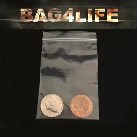 Bag4Life (1 US Half Dollar Coin and DVD) Magic Tricks Close Up Street Illusions Gimmick Prop Named C