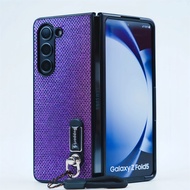 Case Samsung Z Fold 6 Z Fold 5 Z Fold 4 Z Fold 3 Case Gliter Bling Bling Lanyard Tali Case Samsung Z