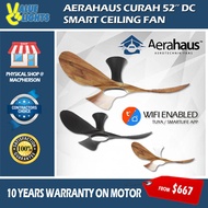 Alaska Aerahaus CURAH 52 Inch Smart Ceiling Fan with Samsung 23W Tri-Colour Dimmable LED Light