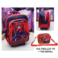 Kindergarten Spiderman Trolley Kids Bag Spider + Provision H3W7 Price Pay In Place Unisex Latest School Quality