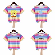 Lovely Children T-shirts Cartoon-inspired Kids Boy's Child Short Sleeve Round Neck Breathable Girl's