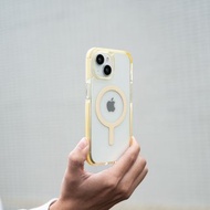 iPhone 15/15Plus Combat Babyt 四角強化軍規防磁吸-奶油黃