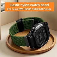 Modified Elastic nylon watchband For Casio DW-H5600 DWH5600 Series 40th Anniversary Magnetic folding