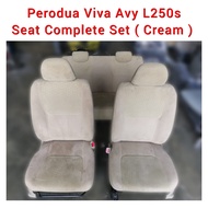 Perodua Viva Avy L250s Seat Complete Set ( Cream ) / Car Seat / Kusyen Kerusi Kereta