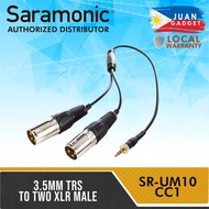 Saramonic SR-UM10-CC1 3.5mm TRS to Two XLR Male Output Y Cable for Wireless Mic Systems