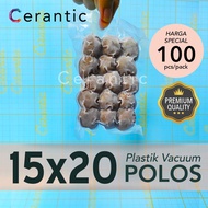PLAIN Vacuum Plastic 15x20 Plastic Vacuum Bag 15 x 20 contents 100