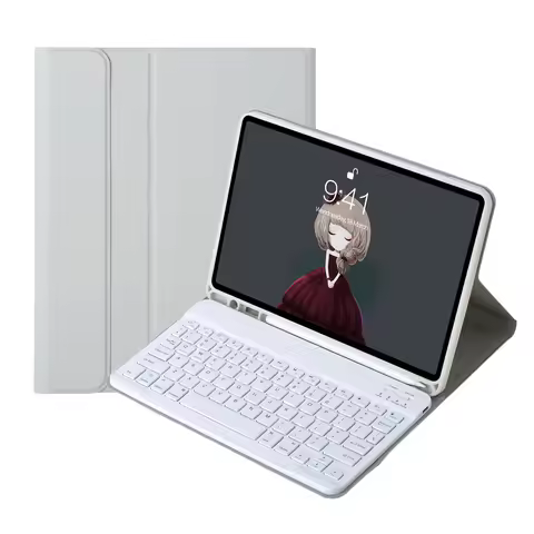 A07B Tablet Cover For iPad 9.7-inch (2018)/(2017)/Pro 9.7 inch (2016)/Air 2/Air (2013) Keyboard with