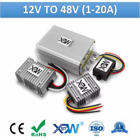XWST DC DC 12v to 48v Step Up Converter 12vdc to 48vdc Voltage Stabilizer 1A to 20A Output Boost Pow