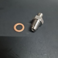 SS304 Evo123 TD05 TD05H 20G Oil supply screw with restrictor 2mm M12 to AN4 Oil line