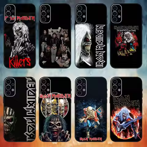 I-Iron M-Rock M-Maiden phone Case For Samsung S25,24,21,22,23,30,Ultra,20,Plus,Fe,Lite,Note Soft Bla