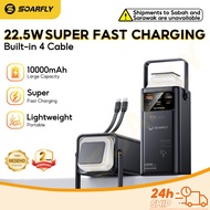 SOARFLY 100000mAh Powerbank Caj Super pantas Mudah Alih Camping Power Bank Terbina Dalam 4 Kabel