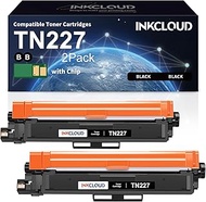INKCLOUD TN227BK Black Toner Cartridge Replacement for Brother TN-227 TN227 Toner High Yield TN223BK