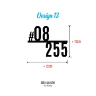 Customised 10cm / 15cm HDB Unit Number | SG Seller | Pesonalised House Gate Unit Number Signage | Co