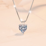 Real Moissanite Heart Pendant Necklace with GRA certificate 2ct Non Tarnish in S926 Sterling Silver