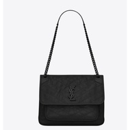 [Pre Order] YSL_Bag NIKI MEDIUM CHAIN BAG CRINKLED VINTAGE LEATHER