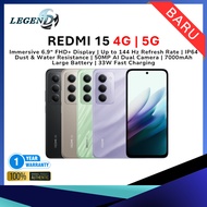 Redmi 15 5G | 4G (8GB+256GB) Original Smartphone | 7000mAh Battery | 6.9" FHD+ 144Hz Display