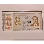 Singapore SG50 LIMITED EDITION Commemorative Notes -(50 dollar note x1) + (10 dollar note x5) Good C