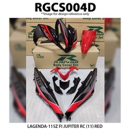 Cover Set Rapido Lagenda 115ZFi Yamaha Jupiter RC (11) Black Red Accessories Motor SRL115 Fi Merah S