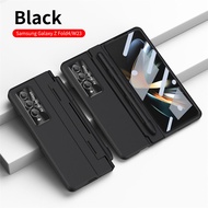 เคส Samsung Galaxy Z Fold4 5G พร้อมตัวป้องกันบานพับปรับระดับ4เคสโทรศัพท์พร้อมฟิล์มกระจกเทมเปอร์ในตัว