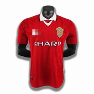 1999-00 Manchester United home football short sleeved retro jersey