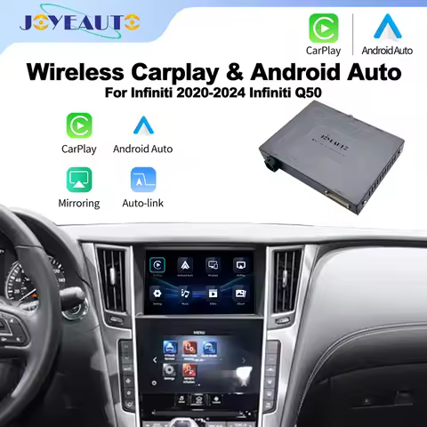JoyeAuto Wireless Apple CarPlay Module for Infiniti 8 inch Screen 2020-2024 Q50 Android Auto Mirror-