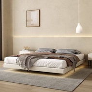 HOMIE LIFE floating bed frame leather ไม่มีหัวเตียง เตียงนอน 5ฟุต 6 ฟุต เตียงมินิมอล luxury bedroom  double bed H10