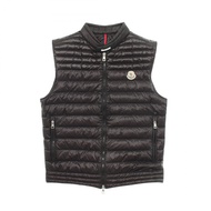 【二手】Moncler MONCLER羽絨背心 1A10500 黑色尼龍羽絨背心 男款二手 B