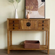 Northern Old Elm Wood Solid Wood Hallstand Drawer Style Storage Narrow Cabinet Chinese Style Table f