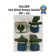 SALZER Rotary Switch 16A 2pole OFF~ON Isolator / Selector Switch (MODEL : SA16-2-2) 48x48mm