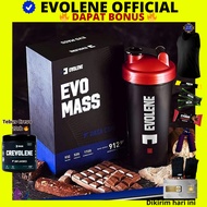 Evo Mass 912 Gram gr (2lbs) BPOM HALAL GAINER EVOLENE Milk PROTEIN Booster Chocolate HAZELNUT MAS MU