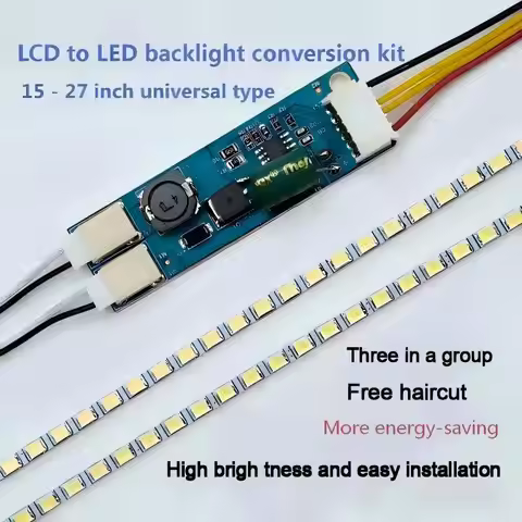 LCD Retrofit LED Kit, LED Backlight Lamps Update Kit Adjustable 15 17 19 20 22 24 inch LCD TV Monito
