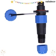 NAILSDECOR Aviation Plug Socket, LP16 2PIN Waterproof Connector, Aviation Socket Flanged Solderless 