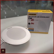 KRISBOW Triluz Lampu LED Downlight 3 Warna Cahaya 5 Watt 4 Inch