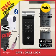 Yale YDR 50-G 6 in 1 Grill Smart (Gate) Fingerprint Digital Door Lock / Bluetooth BLE / Wi-Fi YDR50G