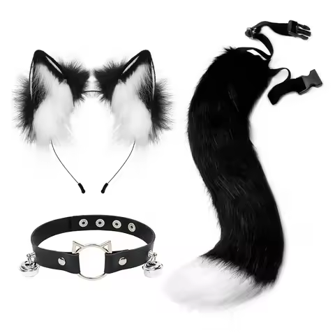 QQ 3pcs Faux Fur Cat Ears Headband Wolf - Fox Cat Ears Headwear Fluffy Animal Ears Headband Ears Hoo