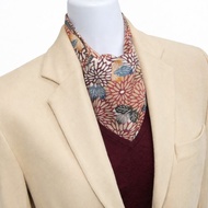 真絲和服領巾圍巾, 日本古著小紋絹布再製, 日本手工製, 直送