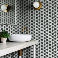 Floor Tiles Mosaic Tiles Art Stone Walls Natural Kitchen Marble Tiles Green Background Wall Bathroom