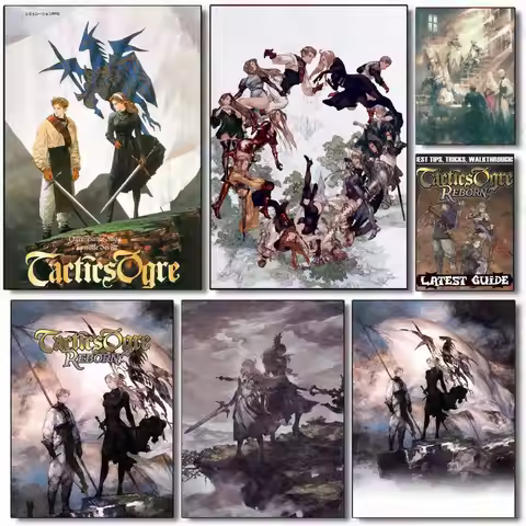 Tactical role-playing game RTS O-Ogre Battle Poster Poster painting with prints Home bedroom living